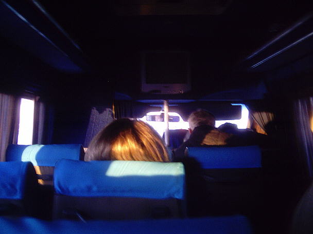 inside a bus to Kremenchuck